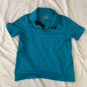 Boys Under Armour Heatgear polo shirt/ Aqua